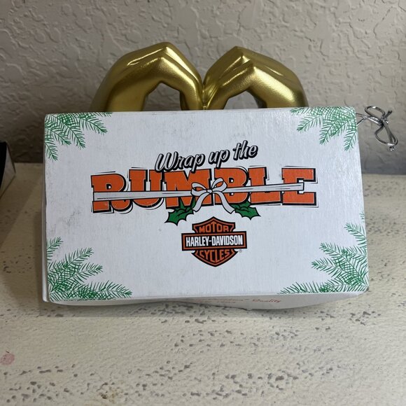 Vintage Harley Davidson Wrap-Up The Rumble Christmas Ornaments (1999) - Picture 2 of 9